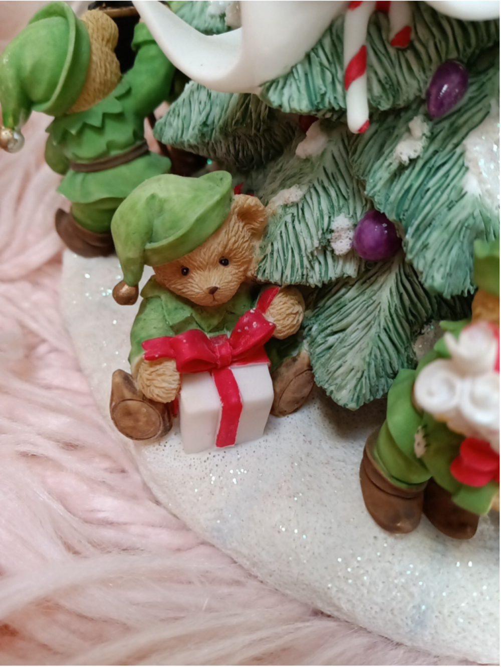 Cherished Teddies Lighted Christmas Tree Plays Tune We Wish You Merry Christmas - Picture 11 of 16